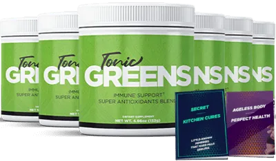 TonicGreens six-bottle bundle with free books
